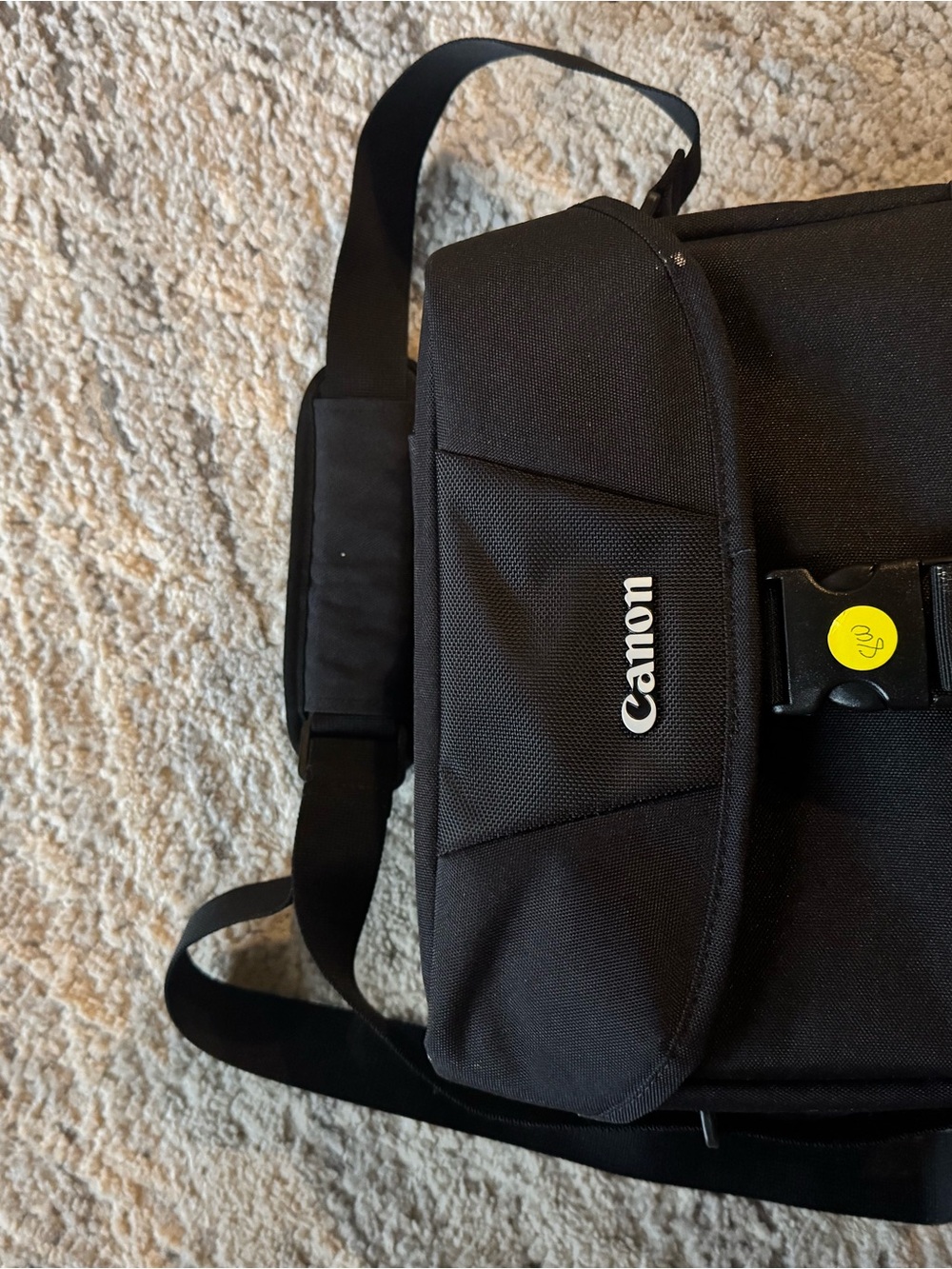 Canon Black Men's Messenger Camera Bag with Shoulder Strap